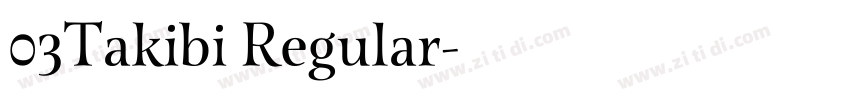 03Takibi Regular字体转换